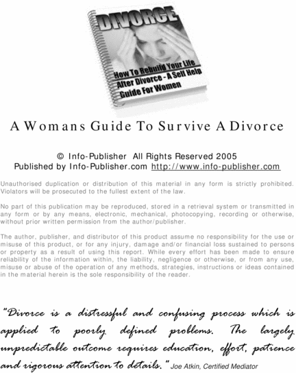 Product picture A Womens Guide to Survive a Divorce