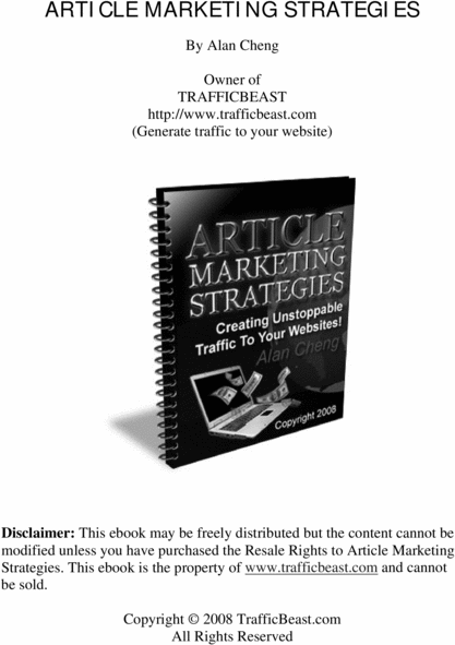 Product picture Article Marketing Strategies