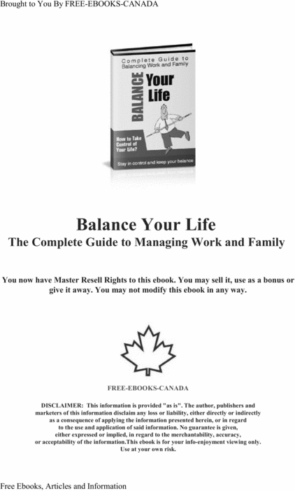 Product picture Balance Your Life