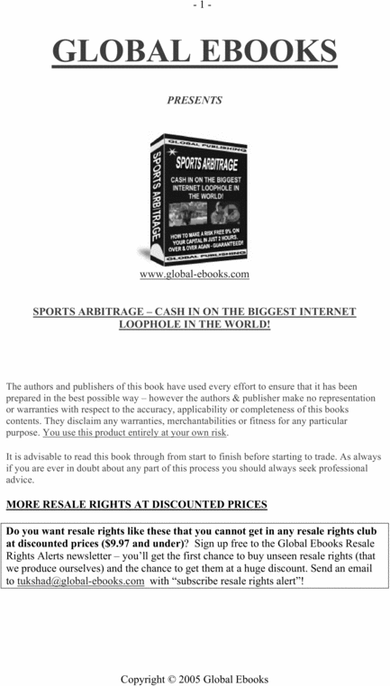 Product picture Cash in on the Internet Loophole